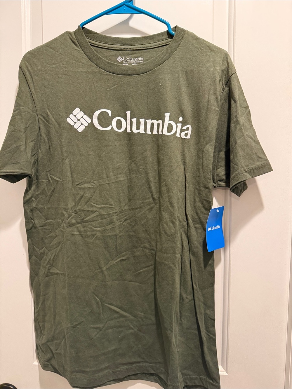 NWT Columbia Men's Short Sleeve Logo Tee — Olive